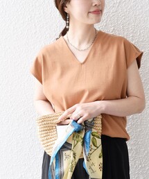 SHIPS | * オーガニックコットン ネック コクーン TEE◆(Tシャツ/カットソー)