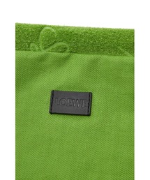LOEWE タオル地 ドローストリングポーチ　グリーン 中古・古着通販】LOEWE (ロエベ) ドローストリングポーチ