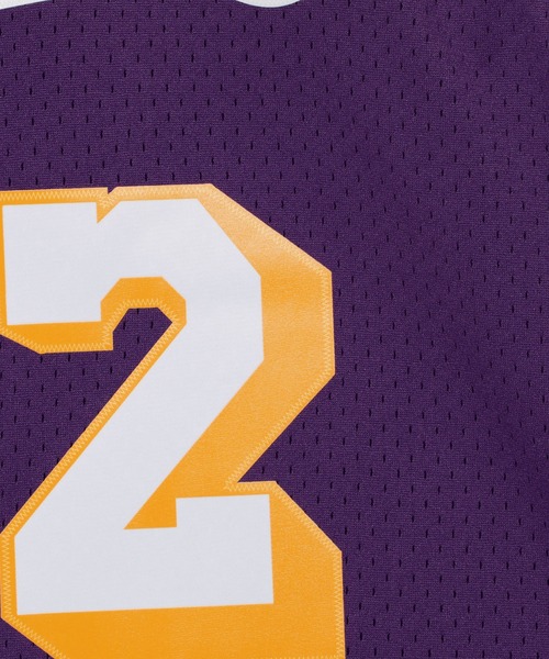 Mitchell&Ness(ミッチェル&ネス)の「Mitchell&Ness NBA SWINGMAN ROAD JERSEY LAKERS 84 MAGIC JOHNSON(タンクトップ・メンズ・パープル・XL/L/M)」の7枚目の写真
