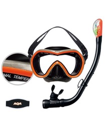 AQA（エーキューエー）の「AQA/エーキューエー スノーケル オルカソフト&サミードライスペシャル シリコン2点セット KZ-9001（アウトドアグッズ）」