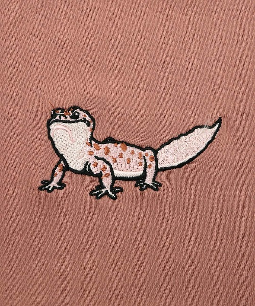 go slow caravan(ゴースローキャラバン)の「go slow caravan USAコットン レオパードゲッコーTシャツ【WEB限定】(Tシャツ/カットソー・レディース・ダークグリーン/ピンク/ホワイト/ブラック・MEDIUM)」の22枚目の写真