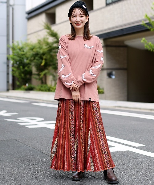 go slow caravan(ゴースローキャラバン)の「go slow caravan USAコットン レオパードゲッコーTシャツ【WEB限定】(Tシャツ/カットソー・レディース・ダークグリーン/ピンク/ホワイト/ブラック・MEDIUM)」の7枚目の写真