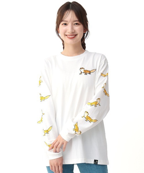 go slow caravan(ゴースローキャラバン)の「go slow caravan USAコットン レオパードゲッコーTシャツ【WEB限定】(Tシャツ/カットソー・レディース・ダークグリーン/ピンク/ホワイト/ブラック・MEDIUM)」の10枚目の写真