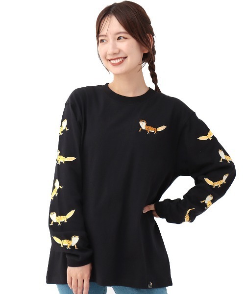 go slow caravan(ゴースローキャラバン)の「go slow caravan USAコットン レオパードゲッコーTシャツ【WEB限定】(Tシャツ/カットソー・レディース・ダークグリーン/ピンク/ホワイト/ブラック・MEDIUM)」の11枚目の写真