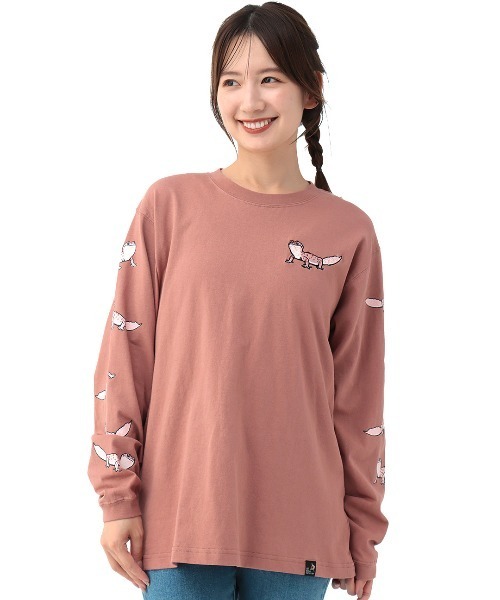 go slow caravan(ゴースローキャラバン)の「go slow caravan USAコットン レオパードゲッコーTシャツ【WEB限定】(Tシャツ/カットソー・レディース・ダークグリーン/ピンク/ホワイト/ブラック・MEDIUM)」の12枚目の写真