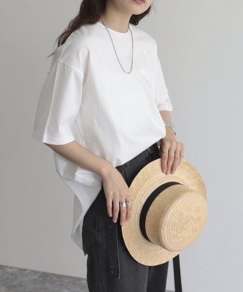 fredy emue(フレディエミュ)の「【fredy emue】シルケット後ろZIP T-shirt(Tシャツ/カットソー・レディース・カーキ/チャコールグレー/オフホワイト・38)」の9枚目の写真