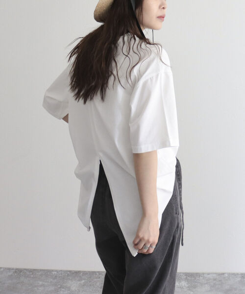 fredy emue(フレディエミュ)の「【fredy emue】シルケット後ろZIP T-shirt(Tシャツ/カットソー・レディース・カーキ/チャコールグレー/オフホワイト・38)」の13枚目の写真