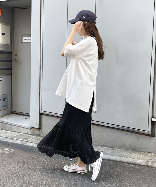 fredy emue(フレディエミュ)の「【fredy emue】シルケット後ろZIP T-shirt(Tシャツ/カットソー・レディース・カーキ/チャコールグレー/オフホワイト・38)」の16枚目の写真