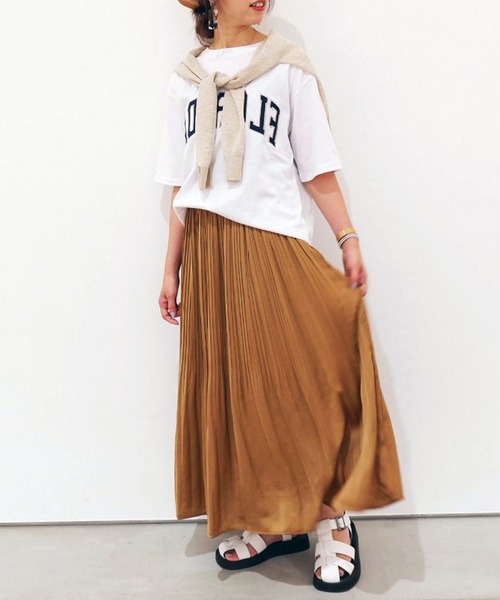 Grand PARK（グランドパーク）の「反転ロゴ パッチワークTシャツ（Tシャツ/カットソー・レディース・アッシュグレー/ホワイト/グリーン/レッド・FREE）」の9枚目の写真