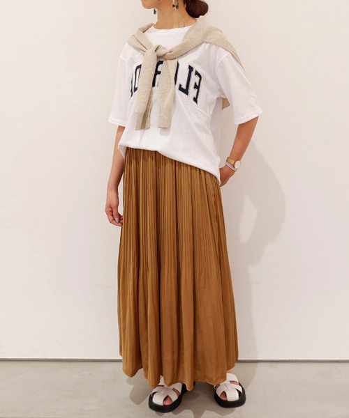 Grand PARK（グランドパーク）の「反転ロゴ パッチワークTシャツ（Tシャツ/カットソー・レディース・アッシュグレー/ホワイト/グリーン/レッド・FREE）」の8枚目の写真