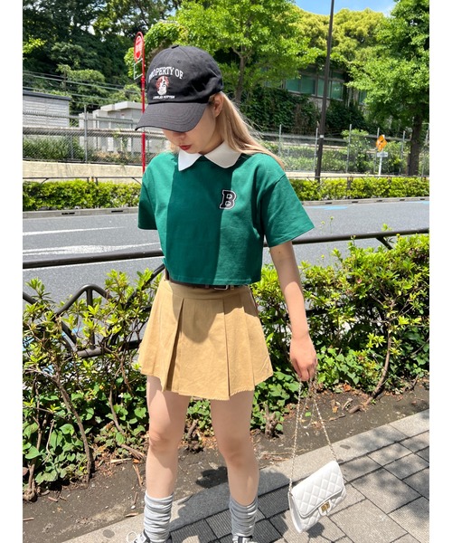 WC(ダブル シー)の「BワンポイントショートTシャツ(Tシャツ/カットソー・レディース・グリーン/ブラック・FREE)」の16枚目の写真