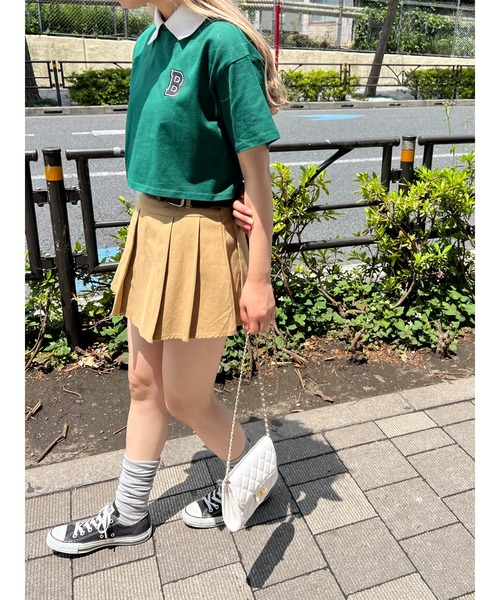 WC(ダブル シー)の「BワンポイントショートTシャツ(Tシャツ/カットソー・レディース・グリーン/ブラック・FREE)」の15枚目の写真