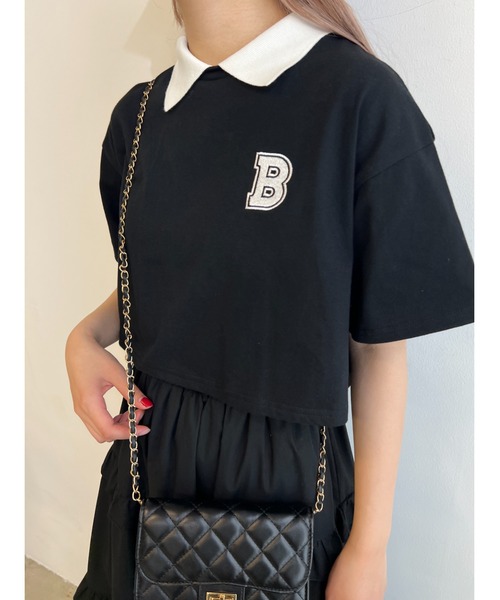 WC(ダブル シー)の「BワンポイントショートTシャツ(Tシャツ/カットソー・レディース・グリーン/ブラック・FREE)」の12枚目の写真