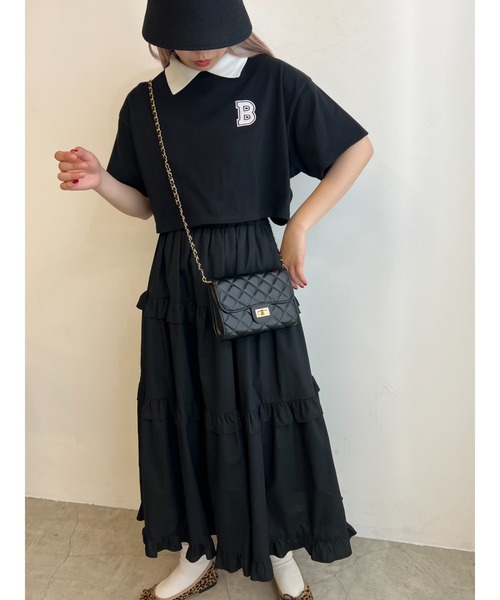 WC(ダブル シー)の「BワンポイントショートTシャツ(Tシャツ/カットソー・レディース・グリーン/ブラック・FREE)」の10枚目の写真