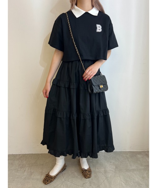 WC(ダブル シー)の「BワンポイントショートTシャツ(Tシャツ/カットソー・レディース・グリーン/ブラック・FREE)」の9枚目の写真