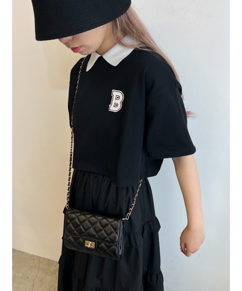 WC(ダブル シー)の「BワンポイントショートTシャツ(Tシャツ/カットソー・レディース・グリーン/ブラック・FREE)」の8枚目の写真