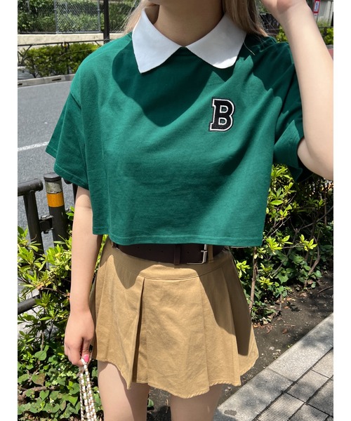 WC(ダブル シー)の「BワンポイントショートTシャツ(Tシャツ/カットソー・レディース・グリーン/ブラック・FREE)」の21枚目の写真