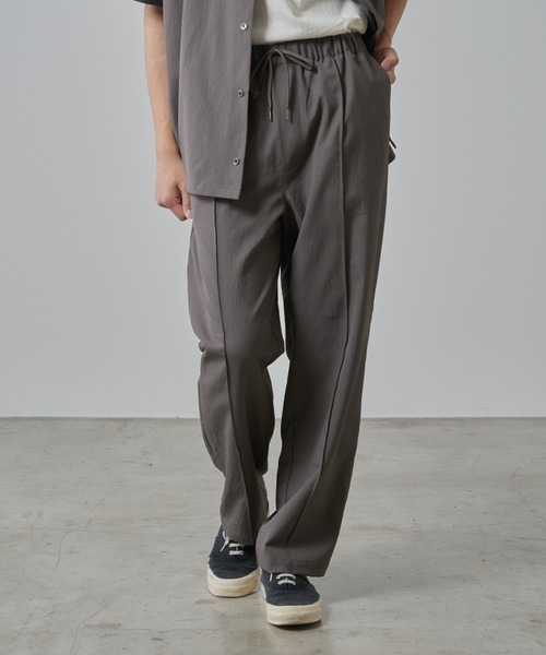 CIAOPANIC TYPY（チャオパニックティピー）の「テックリネンセンターシームワイドスラックス（スラックス・メンズ・チャコールグレー/グレイッシュベージュ・MEDIUM/LARGE）」の3枚目の写真