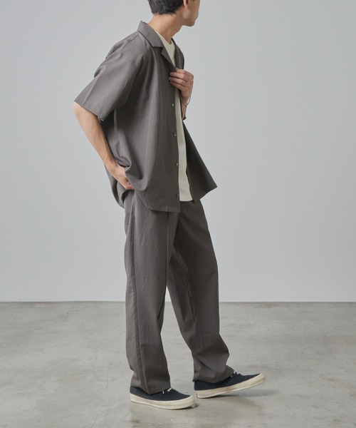 CIAOPANIC TYPY（チャオパニックティピー）の「テックリネンセンターシームワイドスラックス（スラックス・メンズ・チャコールグレー/グレイッシュベージュ・MEDIUM/LARGE）」の11枚目の写真