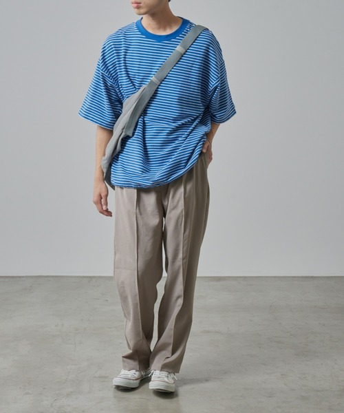 CIAOPANIC TYPY（チャオパニックティピー）の「テックリネンセンターシームワイドスラックス（スラックス・メンズ・チャコールグレー/グレイッシュベージュ・MEDIUM/LARGE）」の16枚目の写真