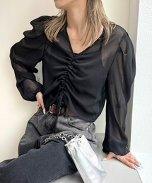 フロントギャザーブラウス