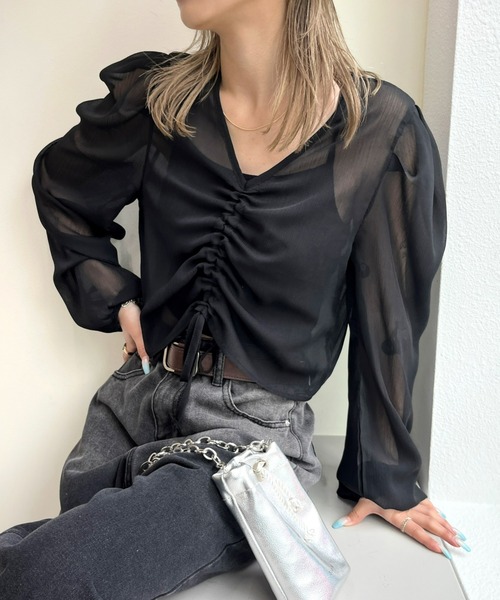 WHO’S WHO GALLERY ブラウス WHO'S WHO gallery シャツ ブラウス ダーツデザインシャツ