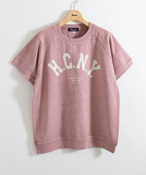 ALL ORDINARIES（オールオーディナリーズ）の「ピグメント染め H.C.N.Y. ラグラン半袖Tシャツ（Tシャツ/カットソー・レディース・グリーン/グレー/ピンク/アイボリー・S/M/L/XL）」の4枚目の写真