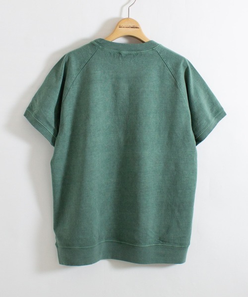 ALL ORDINARIES（オールオーディナリーズ）の「ピグメント染め H.C.N.Y. ラグラン半袖Tシャツ（Tシャツ/カットソー・レディース・グリーン/グレー/ピンク/アイボリー・S/M/L/XL）」の12枚目の写真