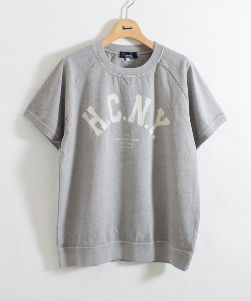 ALL ORDINARIES（オールオーディナリーズ）の「ピグメント染め H.C.N.Y. ラグラン半袖Tシャツ（Tシャツ/カットソー・レディース・グリーン/グレー/ピンク/アイボリー・S/M/L/XL）」の18枚目の写真