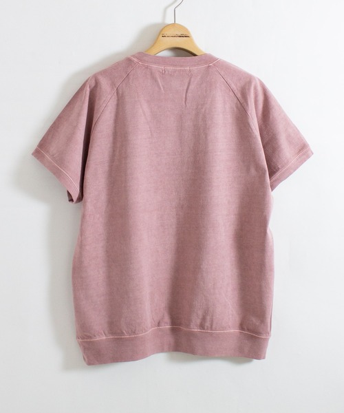 ALL ORDINARIES（オールオーディナリーズ）の「ピグメント染め H.C.N.Y. ラグラン半袖Tシャツ（Tシャツ/カットソー・レディース・グリーン/グレー/ピンク/アイボリー・S/M/L/XL）」の10枚目の写真