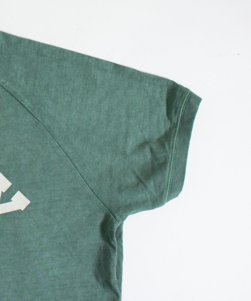 ALL ORDINARIES（オールオーディナリーズ）の「ピグメント染め H.C.N.Y. ラグラン半袖Tシャツ（Tシャツ/カットソー・レディース・グリーン/グレー/ピンク/アイボリー・S/M/L/XL）」の6枚目の写真