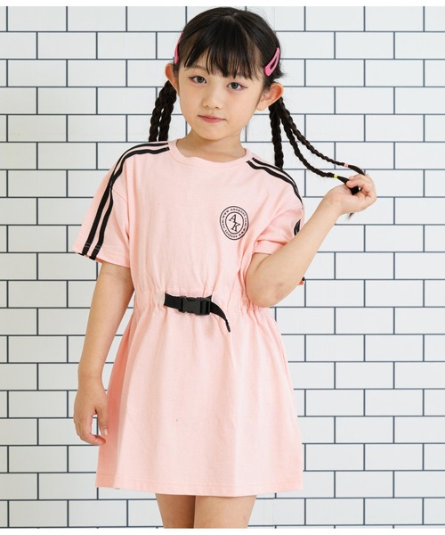 ANAP kids（アナップキッズ）の「サークルプリントワンピース（ワンピース・キッズ・ブラック/ピンク/ライトグレー・110cm/130cm/120cm）」の3枚目の写真