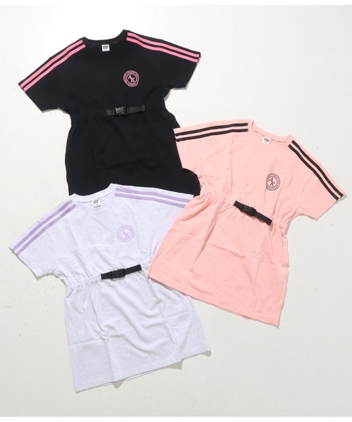 ANAP kids（アナップキッズ）の「サークルプリントワンピース（ワンピース・キッズ・ブラック/ピンク/ライトグレー・110cm/130cm/120cm）」の2枚目の写真