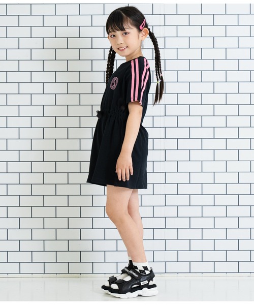 ANAP kids（アナップキッズ）の「サークルプリントワンピース（ワンピース・キッズ・ブラック/ピンク/ライトグレー・110cm/130cm/120cm）」の9枚目の写真