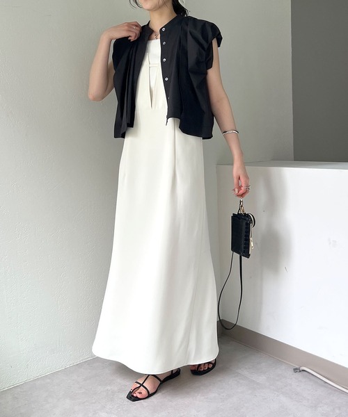 CAPRICIEUX LE'MAGE（カプリシューレマージュ）の「バルーンフレンチシャツ（シャツ/ブラウス・レディース・ホワイト/ブラック/ブルー・FREE）」の5枚目の写真