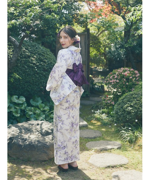 Maisonde FLEURフレンチローズ浴衣パープル Maison de FLEUR（メゾンドフルール）の「フレンチローズ浴衣