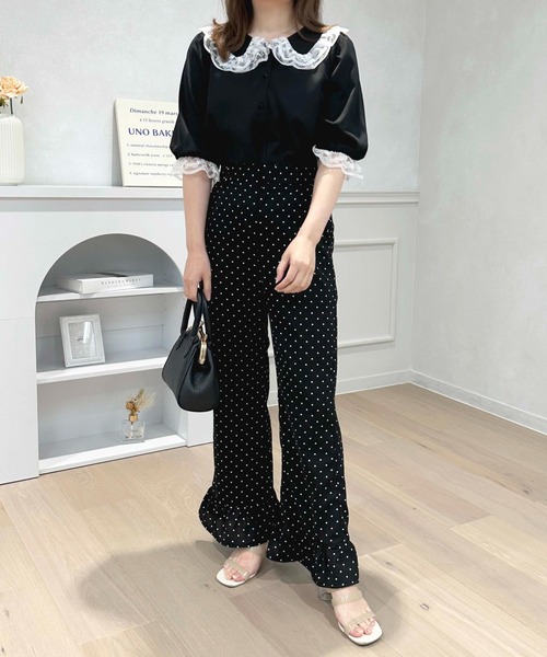 apres jour（アプレジュール）の「アソート裾フリルパンツ【ZOZOTOWN限定アイテム】（その他パンツ・レディース・ブラック/ホワイト系その他/ブラック系その他/ピンクベージュ・SMALL/X-LARGE/MEDIUM）」の10枚目の写真