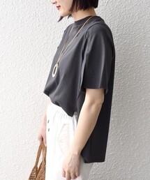 * オーガニックコットン スリット スリーブ フレア TEE◇