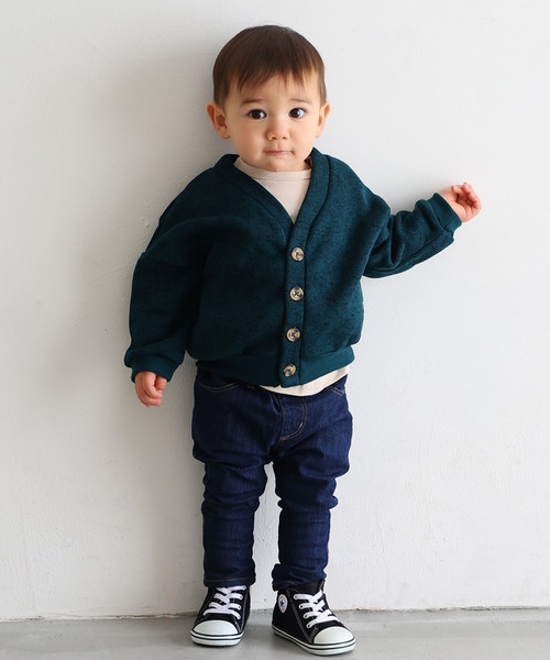 PUPPAPUPO(プッパプーポ)の「ニット フリース カーディガン(カーディガン/ボレロ・キッズ・ブラック/グレー/グリーン・140/120/130/90/110/80/100)」の19枚目の写真