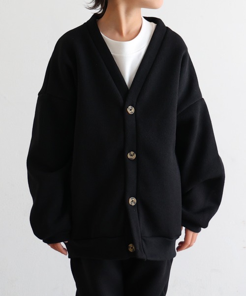 PUPPAPUPO(プッパプーポ)の「ニット フリース カーディガン(カーディガン/ボレロ・キッズ・ブラック/グレー/グリーン・140/120/130/90/110/80/100)」の12枚目の写真