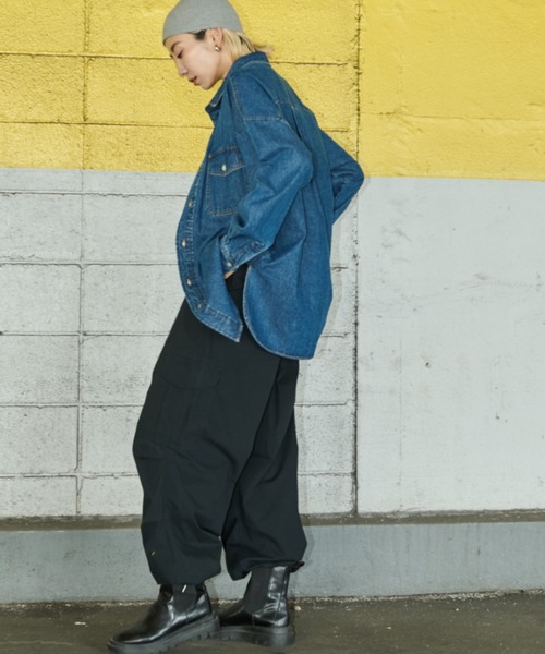 Auntie Rosa Holiday（アンティローザホリデー）の「デニムオーバーサイズシャツ（シャツ/ブラウス・レディース・ワンウォッシュ/ブルー・FREE）」の16枚目の写真