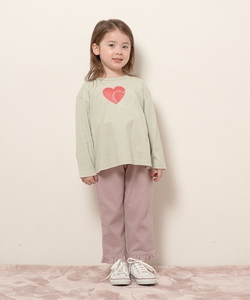 Lycee mine（リセマイン）の「【型崩れしないやわらかコットン】アソートプリントAラインTシャツ（Tシャツ/カットソー・キッズ・ミント/ピンク/ラベンダー/アイボリー/ネイビー/グレイッシュベージュ・100cm/110cm/120cm/130cm/150cm/140cm）」の16枚目の写真