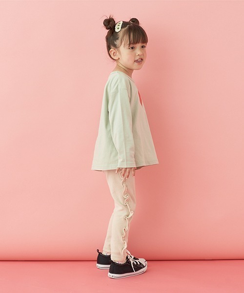 Lycee mine（リセマイン）の「【型崩れしないやわらかコットン】アソートプリントAラインTシャツ（Tシャツ/カットソー・キッズ・ミント/ピンク/ラベンダー/アイボリー/ネイビー/グレイッシュベージュ・100cm/110cm/120cm/130cm/150cm/140cm）」の18枚目の写真