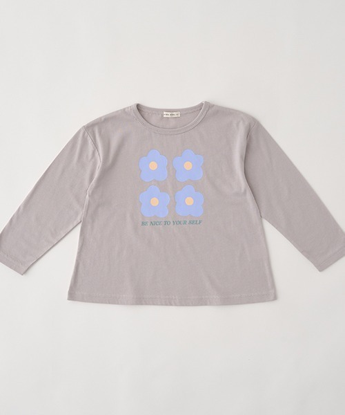 Lycee mine（リセマイン）の「【型崩れしないやわらかコットン】アソートプリントAラインTシャツ（Tシャツ/カットソー・キッズ・ミント/ピンク/ラベンダー/アイボリー/ネイビー/グレイッシュベージュ・100cm/110cm/120cm/130cm/150cm/140cm）」の20枚目の写真