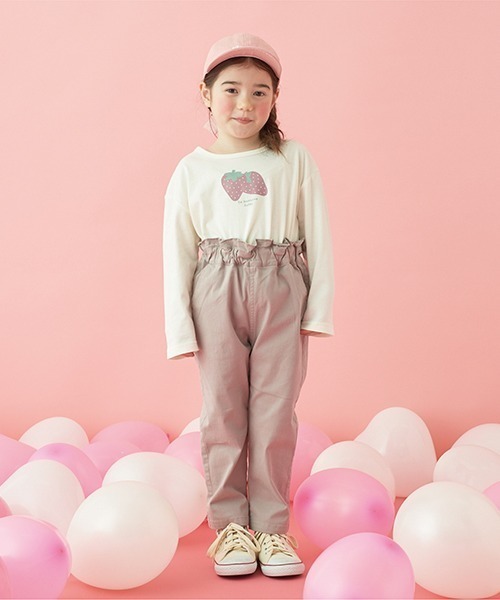 Lycee mine（リセマイン）の「【型崩れしないやわらかコットン】アソートプリントAラインTシャツ（Tシャツ/カットソー・キッズ・ミント/ピンク/ラベンダー/アイボリー/ネイビー/グレイッシュベージュ・100cm/110cm/120cm/130cm/150cm/140cm）」の17枚目の写真