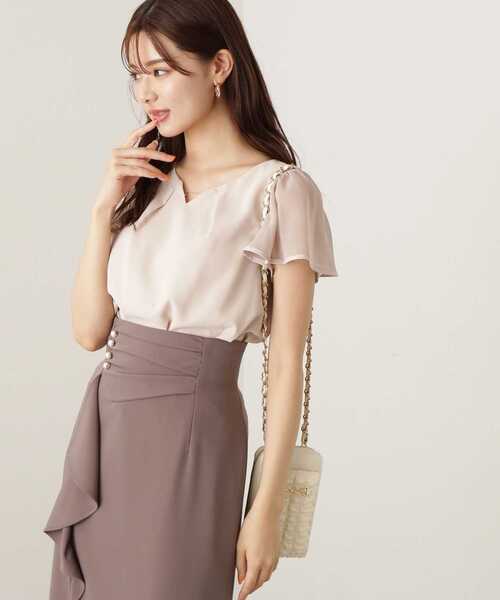 PROPORTION BODY DRESSING(プロポーションボディドレッシング)の「チェーンポイントブラウス / 1213210704(シャツ/ブラウス・レディース・ベージュ/ホワイト系その他/ネイビー・MEDIUM/SMALL)」の11枚目の写真