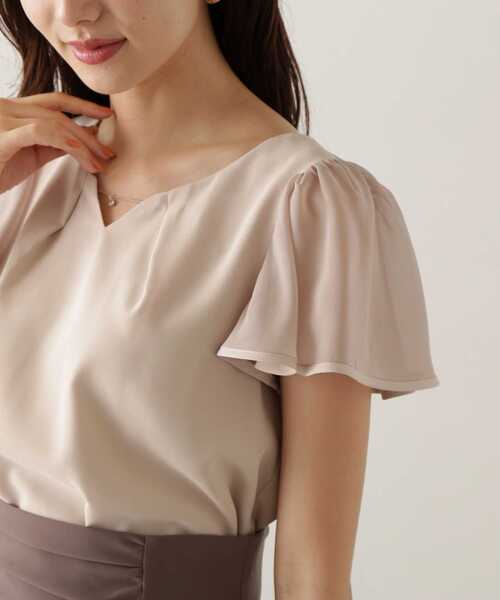 PROPORTION BODY DRESSING(プロポーションボディドレッシング)の「チェーンポイントブラウス / 1213210704(シャツ/ブラウス・レディース・ベージュ/ホワイト系その他/ネイビー・MEDIUM/SMALL)」の15枚目の写真