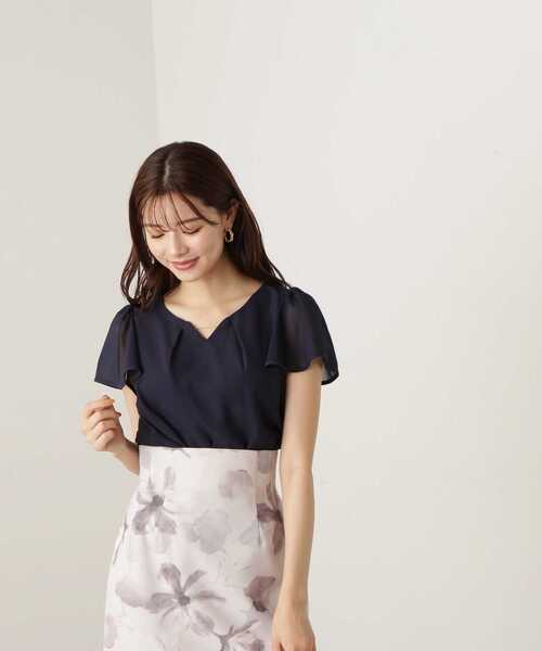 PROPORTION BODY DRESSING(プロポーションボディドレッシング)の「チェーンポイントブラウス / 1213210704(シャツ/ブラウス・レディース・ベージュ/ホワイト系その他/ネイビー・MEDIUM/SMALL)」の18枚目の写真
