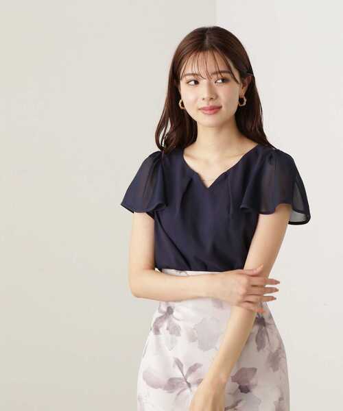 PROPORTION BODY DRESSING(プロポーションボディドレッシング)の「チェーンポイントブラウス / 1213210704(シャツ/ブラウス・レディース・ベージュ/ホワイト系その他/ネイビー・MEDIUM/SMALL)」の19枚目の写真
