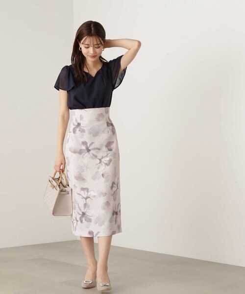 PROPORTION BODY DRESSING(プロポーションボディドレッシング)の「チェーンポイントブラウス / 1213210704(シャツ/ブラウス・レディース・ベージュ/ホワイト系その他/ネイビー・MEDIUM/SMALL)」の20枚目の写真